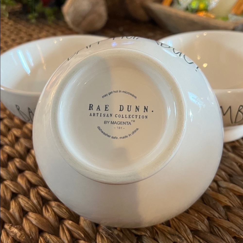 Rae Dunn White 'Bah Humbug' Holiday Bowls - Picture 2 of 2
